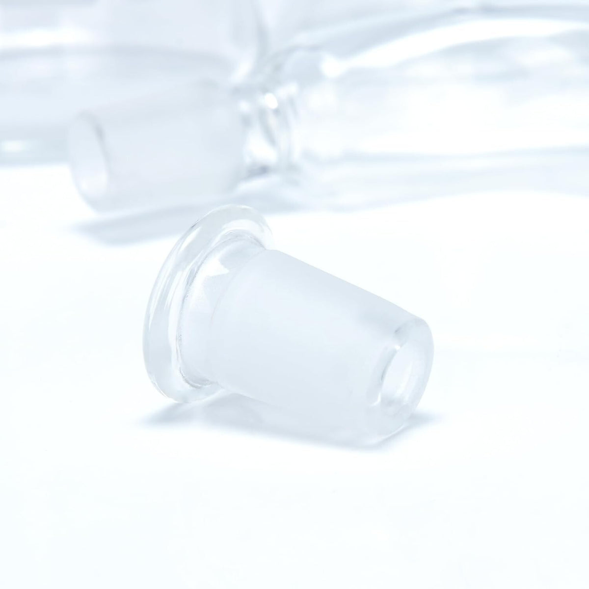 Adaptador de conexión de vidrio 14/18 tumbado de lado